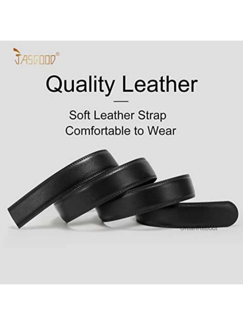 Ratchet Belt Replacement Leather Strap 1 1/8 inch 3cm Brown